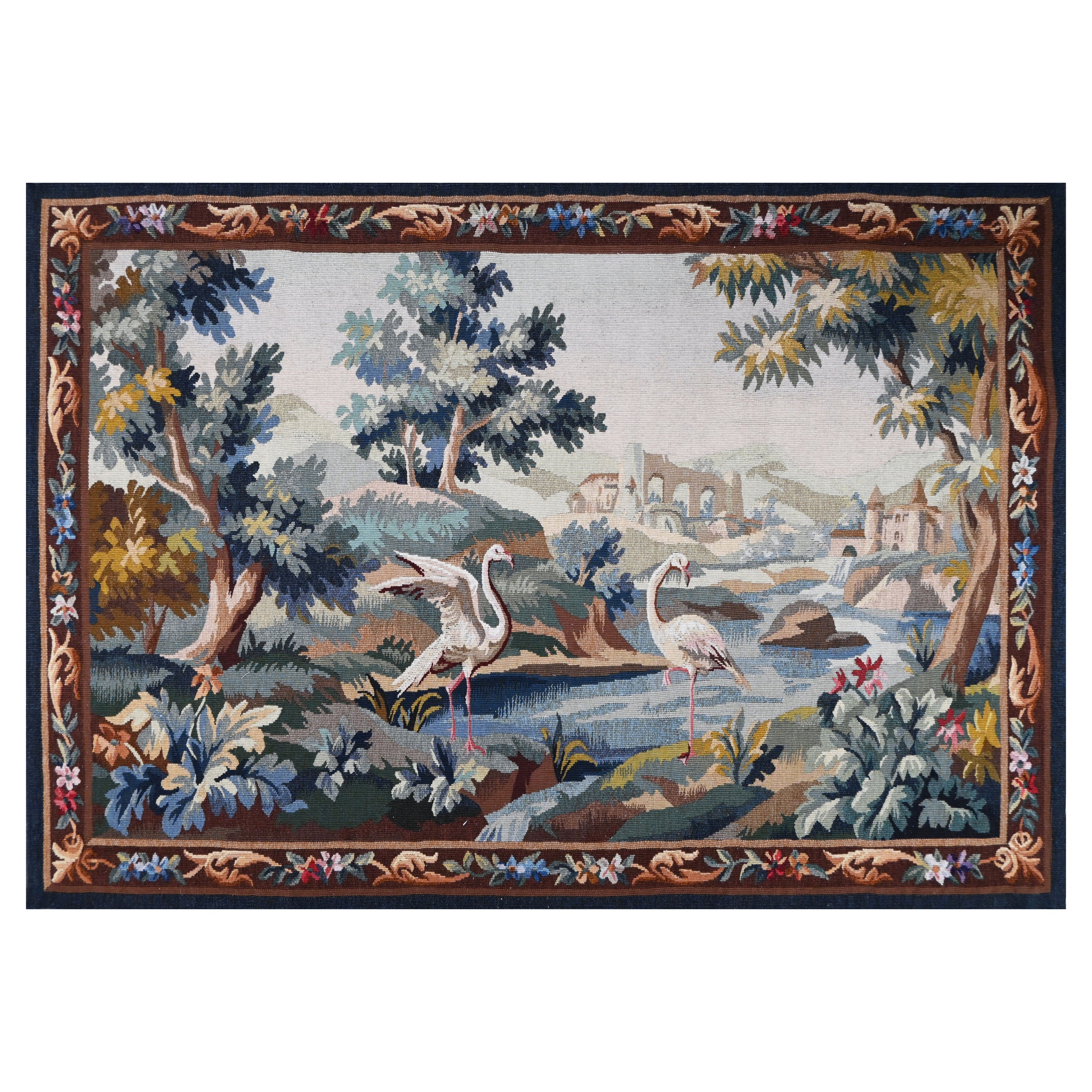Arazzo Aubusson francese del XIX secolo, Bolduc e numerato - L155xH105 - N° 1422