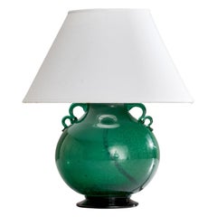 WIlliam Stenberg, Tischlampe, Glas, Schweden, 1940er Jahre
