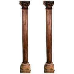Pair of British Colonial Columns