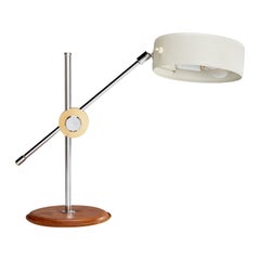 Anders Pehrson, Table Lamp, Leather, Metal, Plastic, Sweden, 1960s
