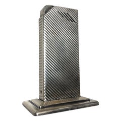 Accendino da tavolo in argento Sterling Streamline originale degli anni '40 di Avedon