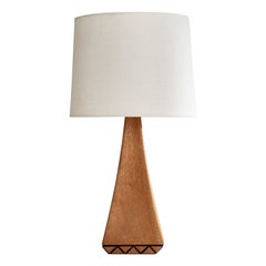 Designer suédois, lampe de bureau, chêne, Suède, années 1970