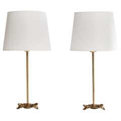 Falkenbergs Belysning, Lampade da tavolo, Ottone, Svezia, anni '60