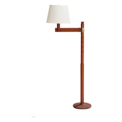 Solbackens Svarveri, Lampada da terra, Pino, Ottone, Fabrice, Svezia, anni '70