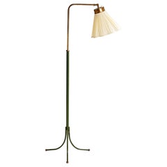 Stehlampe von Josef Frank, Messing, Metall, Stoff, Schweden, 1950er Jahre