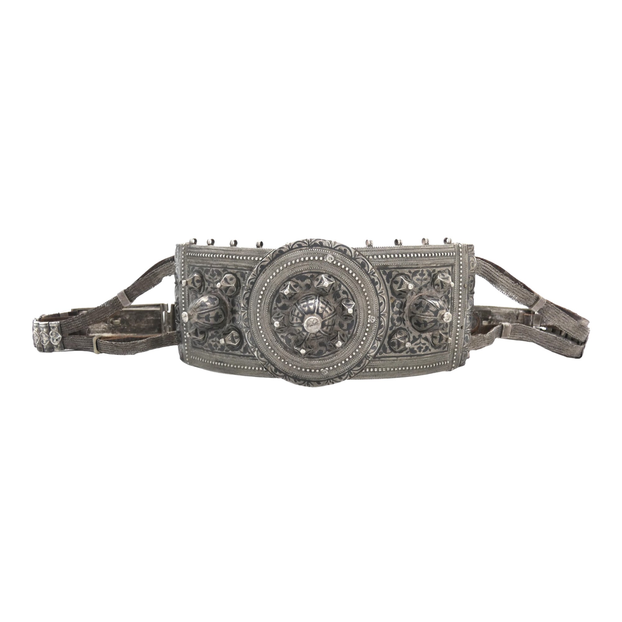 A Silver Kavkaz Belt, Russia Early 20th Century Judaica For Sale