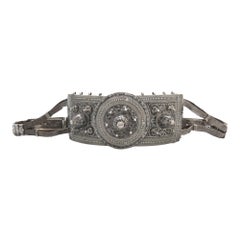 Antique A Silver Kavkaz Belt, Russia Early 20th Century Judaica