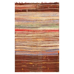 Primitive Design Vintage Moroccan Kilim 4'10" x 6'5"