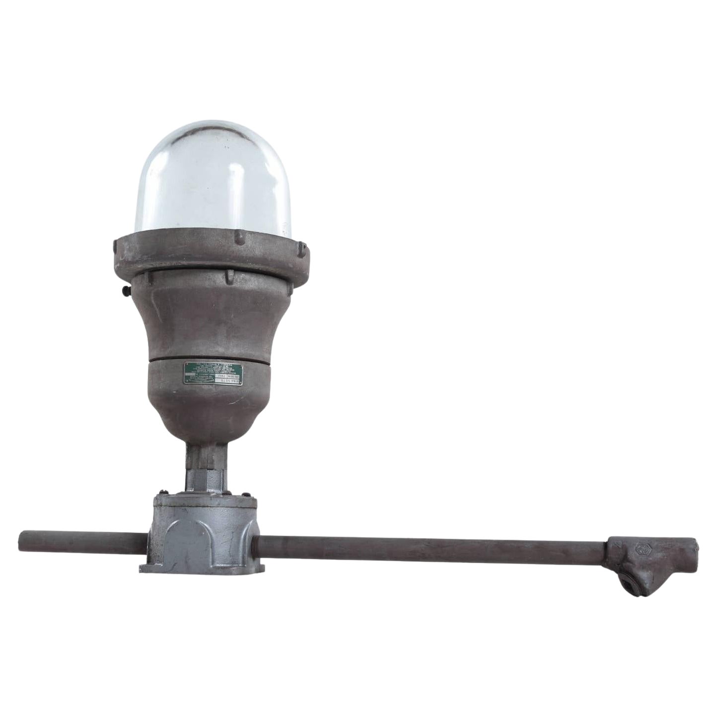 Vintage Russell & Stoll Cast Aluminum Industrial Warehouse Loft Factory Lights For Sale