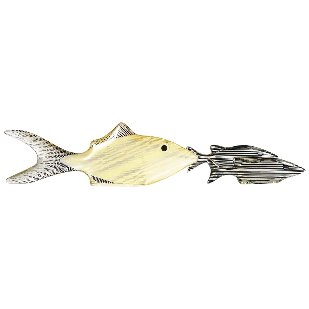 Set of 3 Midcentury Lucite Fish Designed by Brazilian Artist Abraham Palatnik