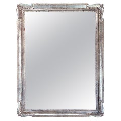Antiguo Espejo Italiano Hoja de Plata