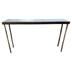 P. Watson Brutal Torch Cut Iron & Concrete Garden Console Table