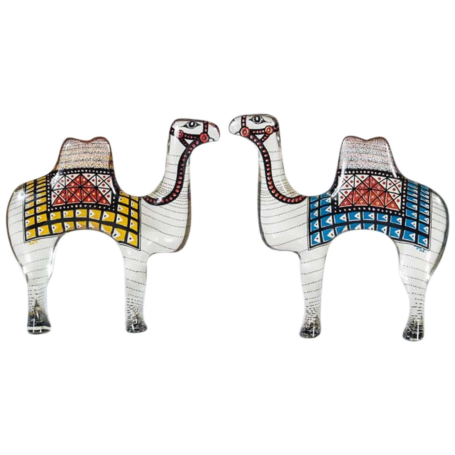 Abraham Palatnik Set of Two Camels Sculpture