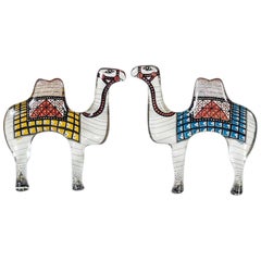 Vintage Abraham Palatnik Set of Two Camels Sculpture