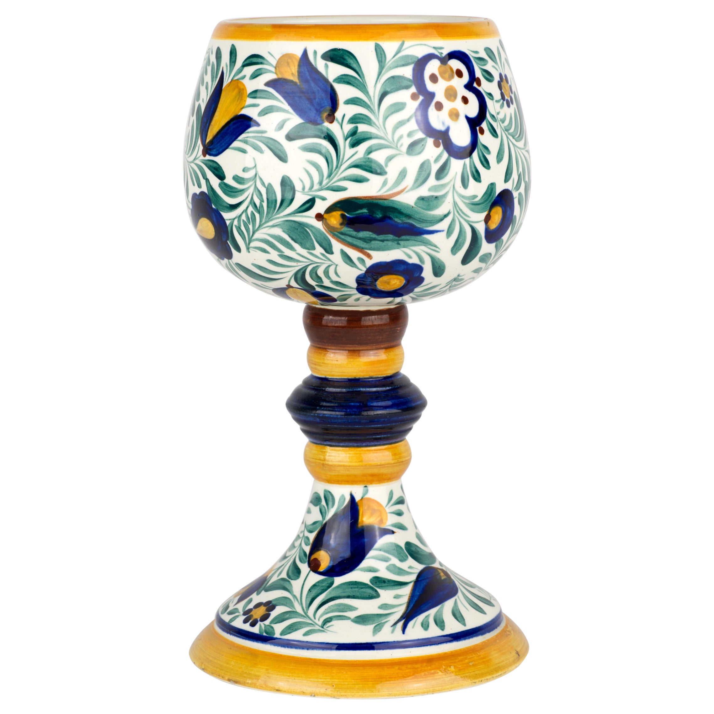 Insolito vaso a calice con piede di Schwaz, Austria, arte e artigianato