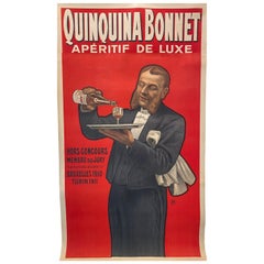 Art Deco Original French Poster, 'Quinquina Bonnet Apéritif De Luxe' c. 1925