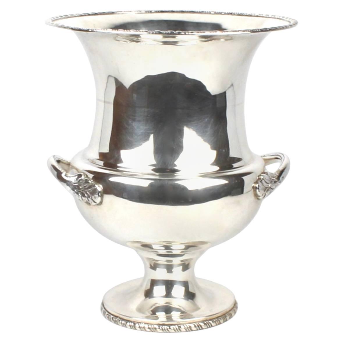 Large Mexican Campagna Form Sterling Silver Champagne Cooler or Wine Bucket For Sale at 1stdibs