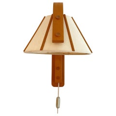 Jan Wickelgren Skandinavische moderne Wandlampen aus Buche, 1970er Jahre, Schweden