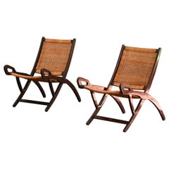 Pair of folding armchairs Gio Ponti mod. Ninfea – prod. Fratelli Reguitti, 1950s