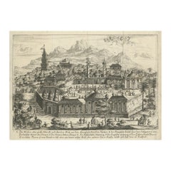 Vista panoramica di Isfahan nella Persia del XVII secolo di J.C. Haffner, 1690 circa