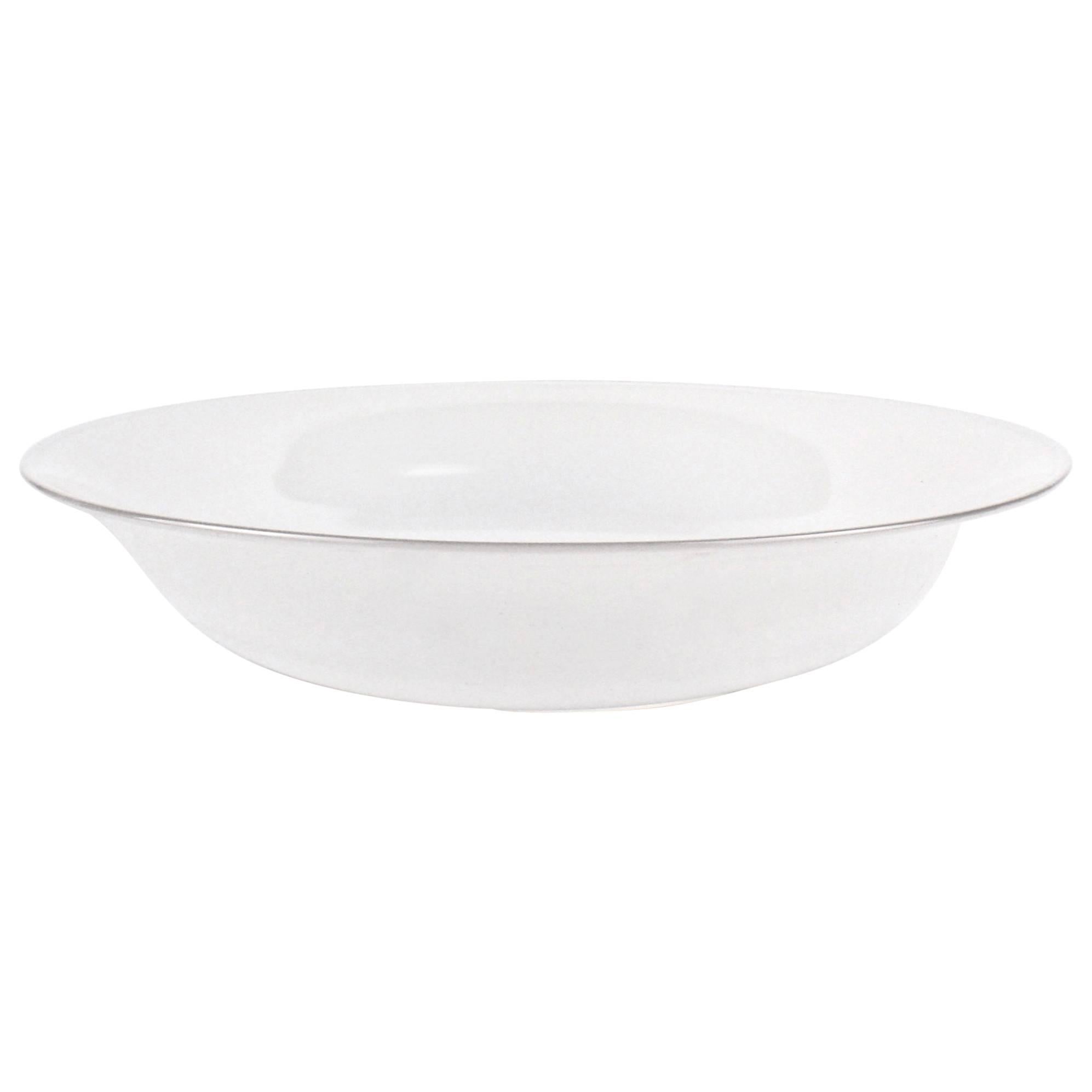 White Glass Opalini Bowl by Venini For Sale