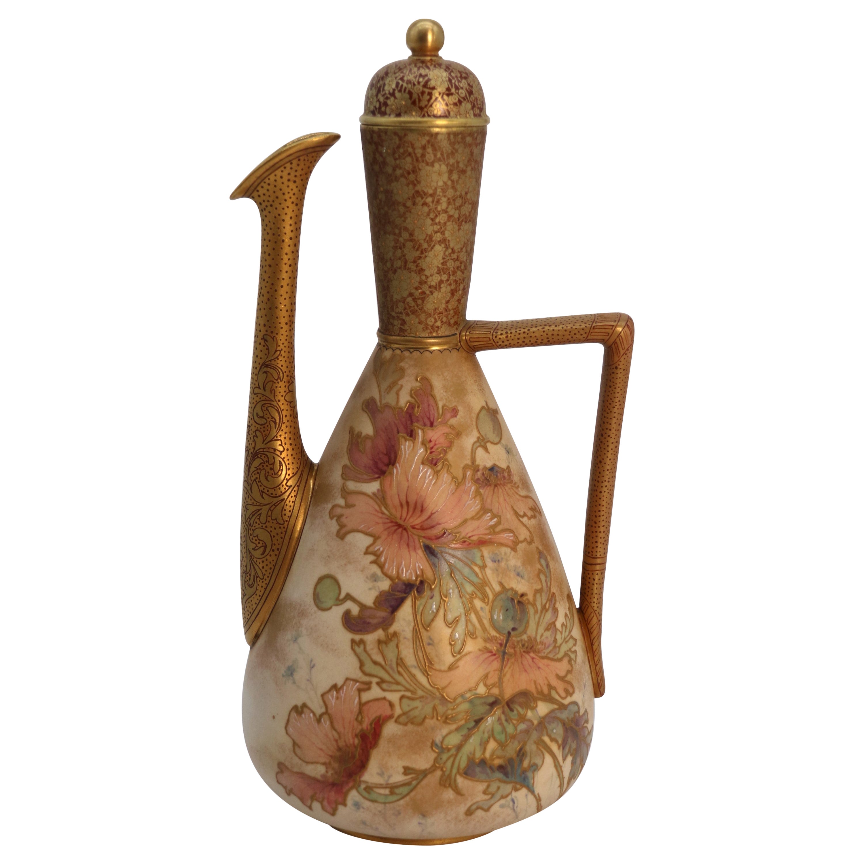 A  Doulton Burslem Persian influenced pottery ewer, circa 1890
