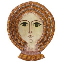 1950s Spanish Ceramic Wall Plaque by Alfaraz 10
