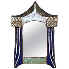 Ceramic mirror "Les Argonautes", Vallauris, 1960.