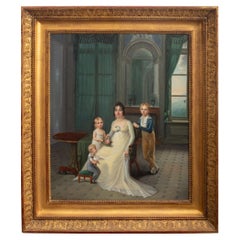 Francois Kinson Family Portrait Oil on Canvas