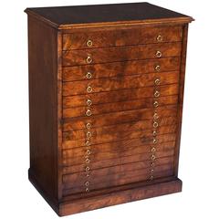 English Collector
s Cabinet of Burr Walnut