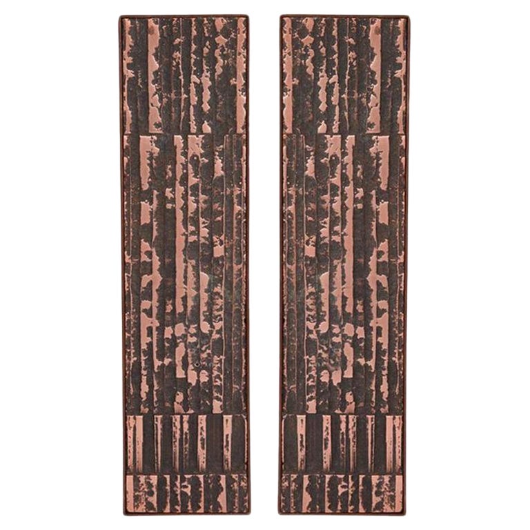 Tiradores de puerta de cobre y acero