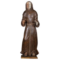 17th c. German Memento Mori Monk c.1600-1699
