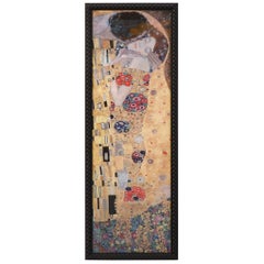 Cornice in legno intagliato Art Carved con stampa di "Il bacio" di Klimt