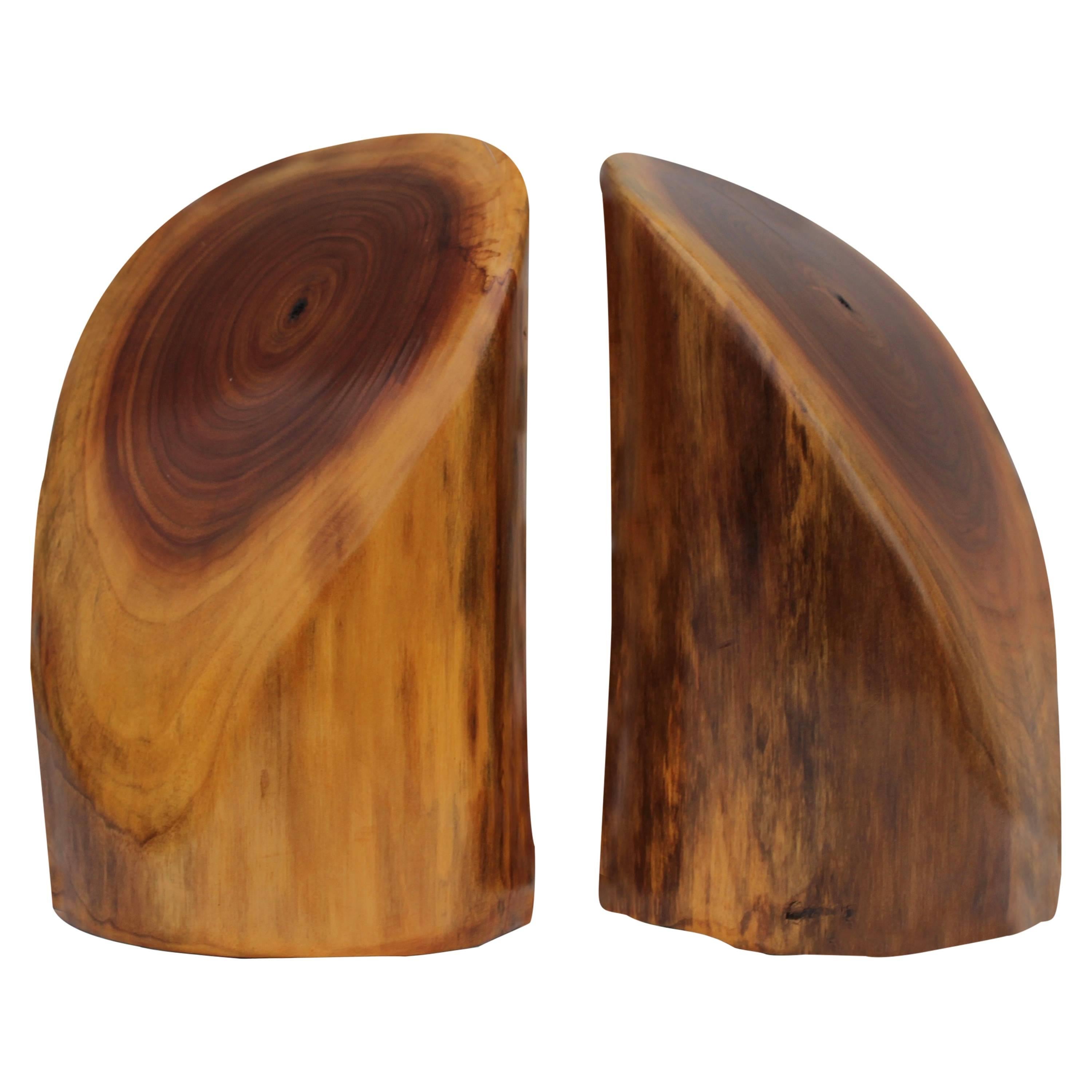 Pair of Don Shoemaker Style Wood Bookends