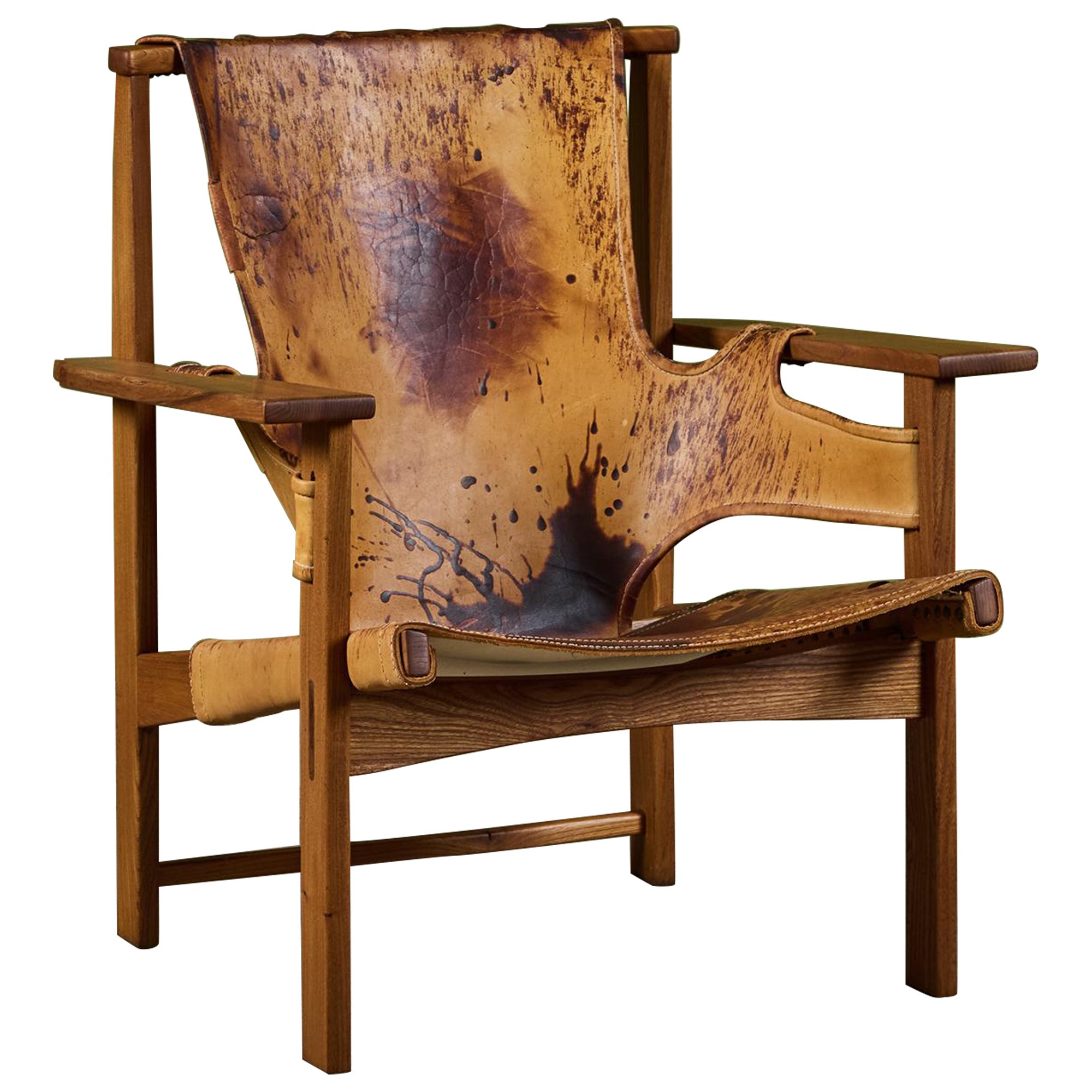 Carl-Axel Acking Style Leather Lounge Chair