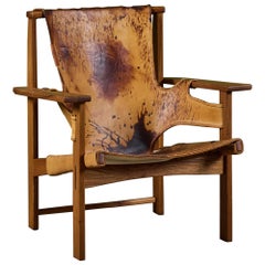 Carl-Axel Acking Style Leather Lounge Chair