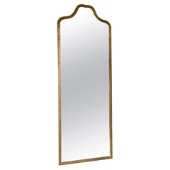 Vintage Brass Full Length Wall Mirror
