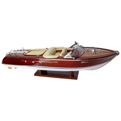 Vintage Italian Deluxe Model Boat Aquarama Riva, circa 1980
