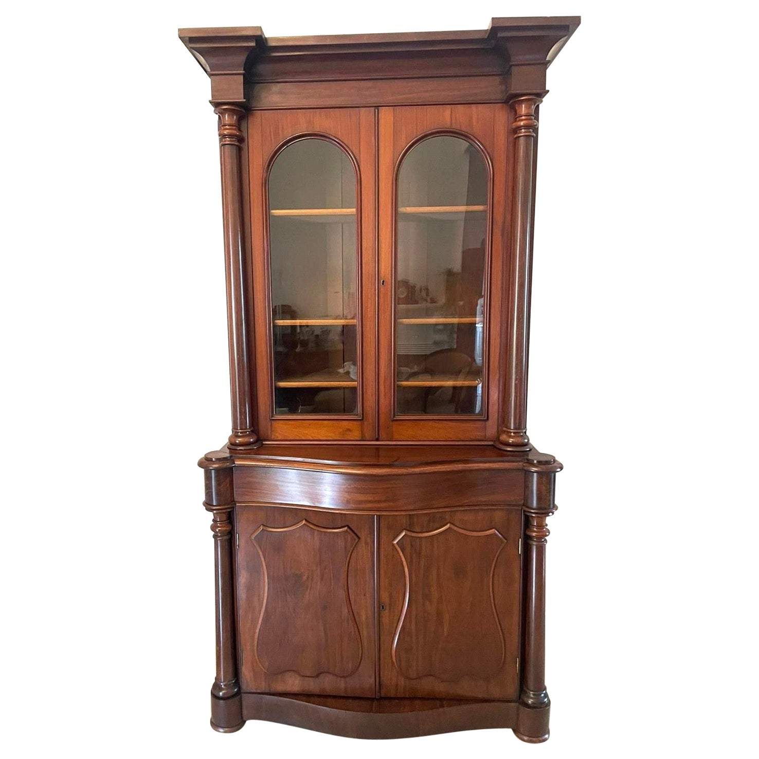 Quality Antique Victorian Mahogany Bookcase