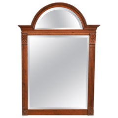 Vintage Victorian Carved Maple Arched Wall Mirror