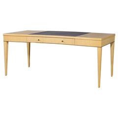 Councill Serpentine Desk with Inlaid Leather Top