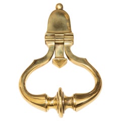 1940s Georgian Style Solid Polished Brass Door Knocker
