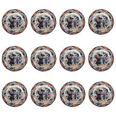 12 Spode Imari Pattern Dinner Plates