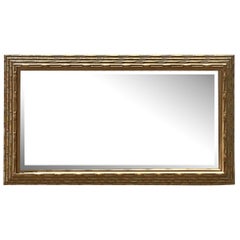 Vintage Coastal Stacked Bamboo Horizontal Mirror