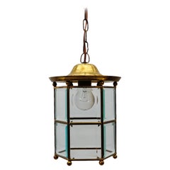 Superbe Adolf Loos Lobmeyr, verre taillé clair et laiton, Autriche, années 1930