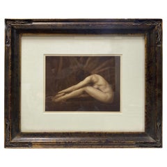 Female Nude Sepia Black and White Photograph In The Manner of Ruth Bernhard