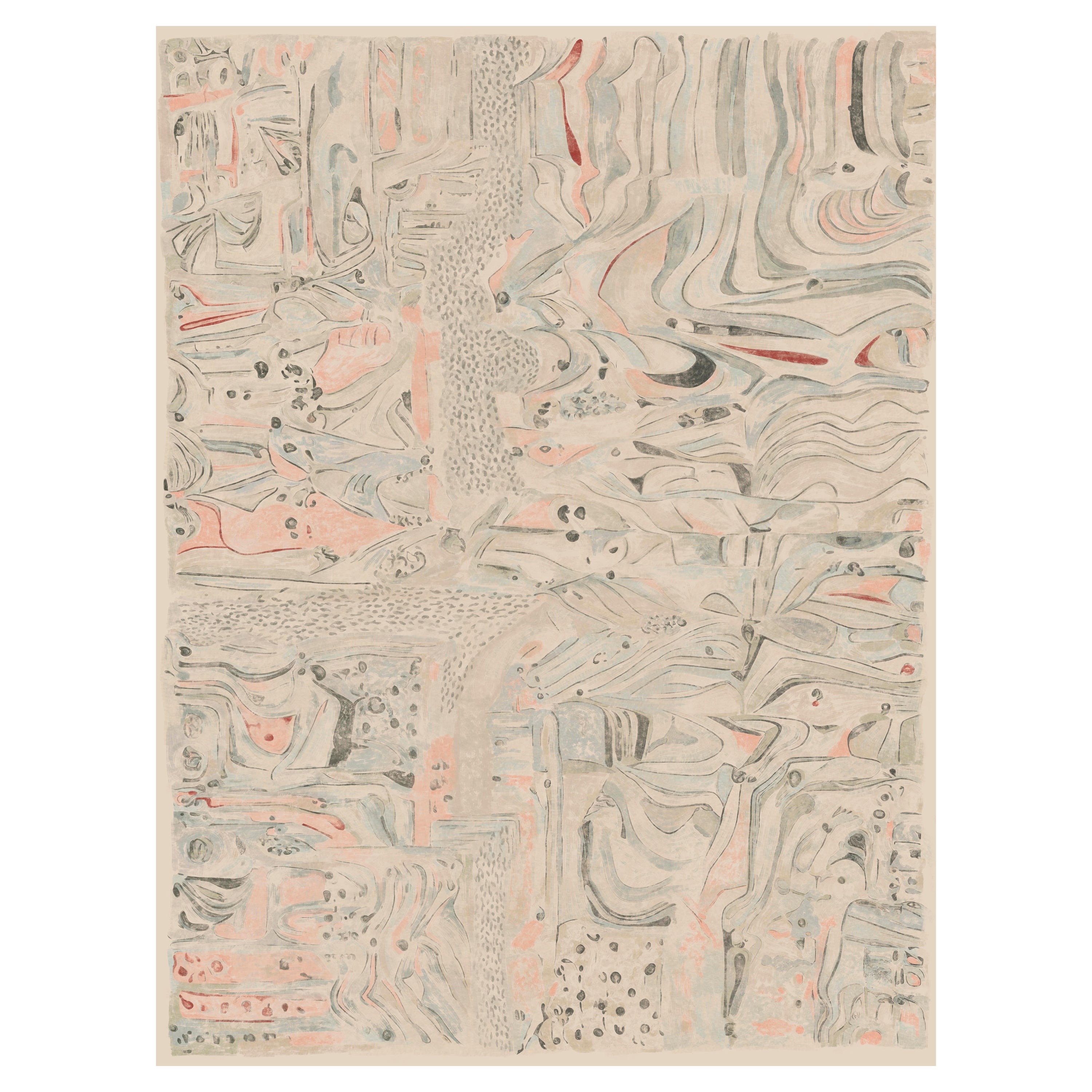 "Les Terrains Londres" Limited Edition Art Print - Christiane Lemieux - 42"X56" For Sale