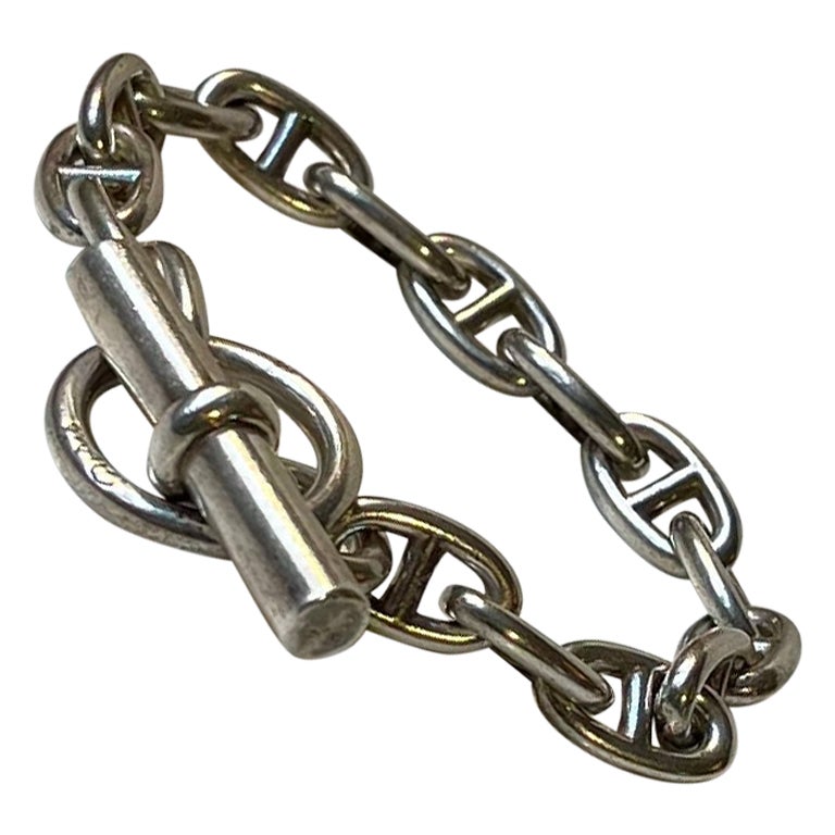 Vintage Hérmes Paris Chaine d'Ancre Bracelet in Silver