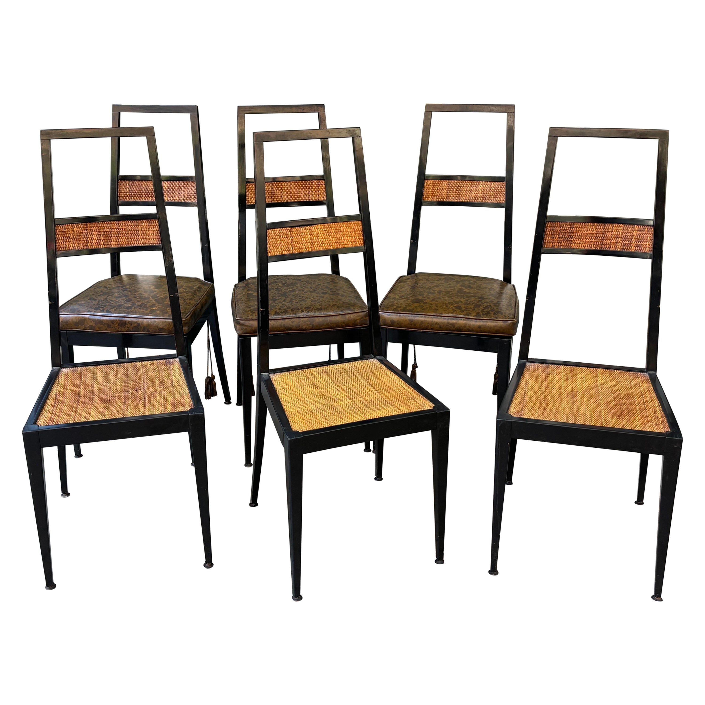 Juego de 6 sillas de comedor italianas inspiradas en Gio Ponti