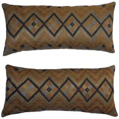 Pair of Antique Suzano Fragment Pillows